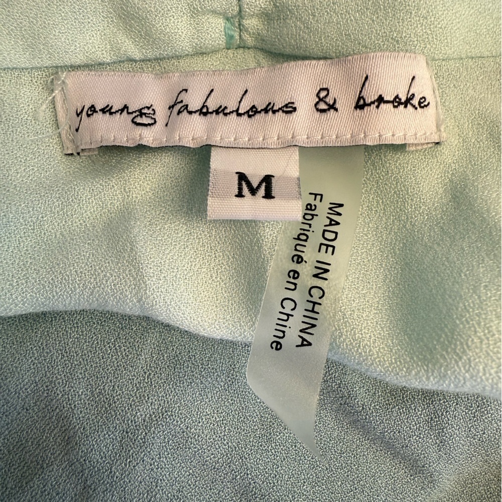 NWT Young Fabulous Broke Carmen Ocean Bay Ombré Wrap Tie Oversized shrug Size M - Picture 7 of 8